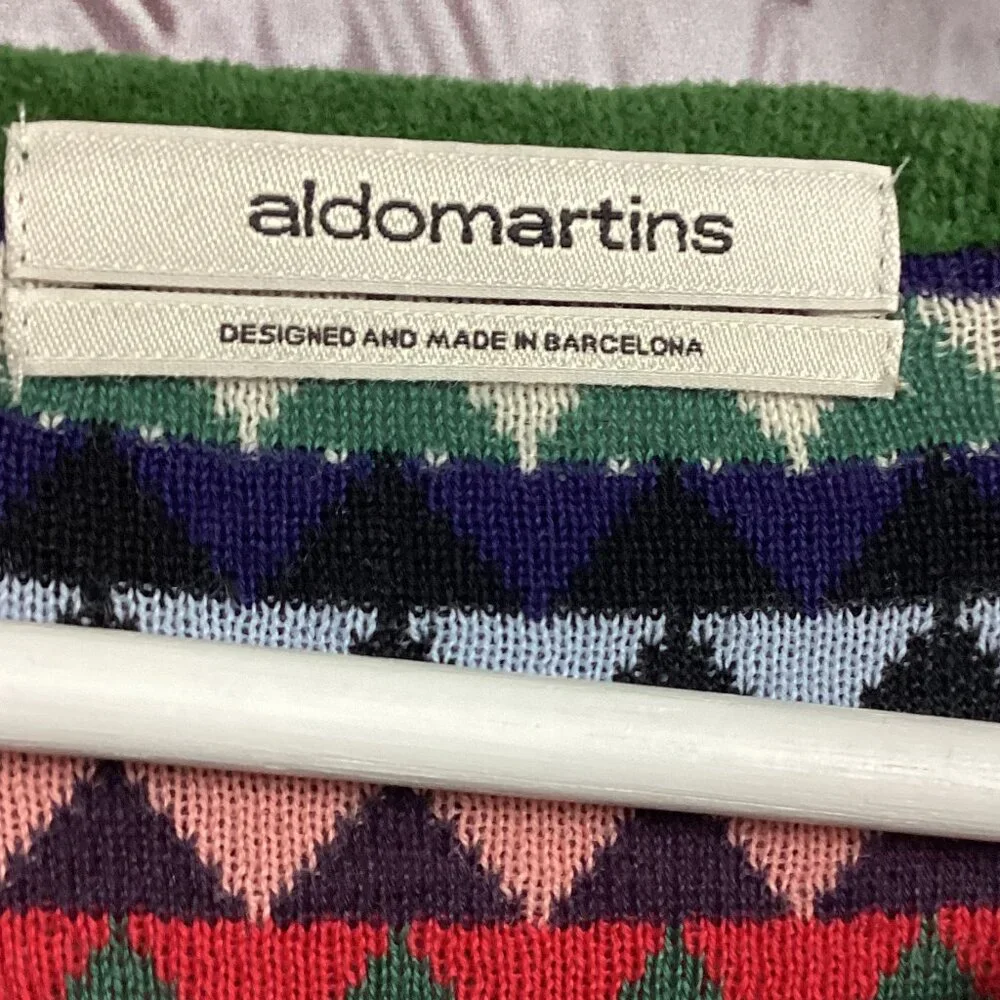 Anthropologie Aldomartins Barcelona Midi Striped Sweater Dress XL - Picture 4 of 12
